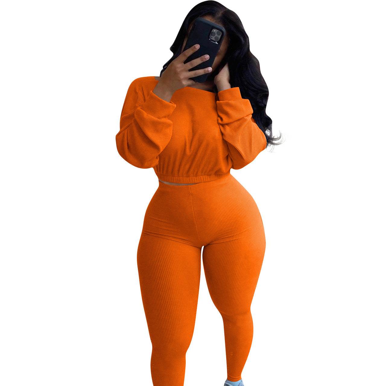Ladies Autumn 2pcs Athleisure wear Outfit set