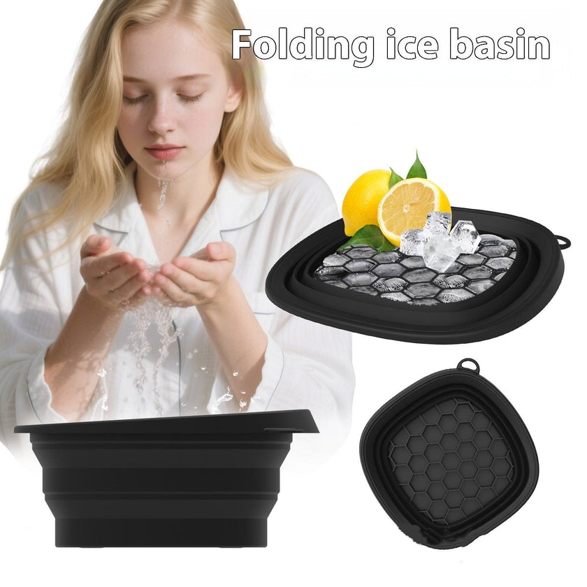 Silicone Ice Bath Face Basin with Folding Ice Tray
