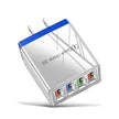 4-Port USB Wall Charger with Quick Charge 3.0 – EU, UK & US Plug | Multi-Colour