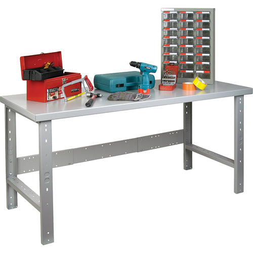 Banc de travail préconçu, 183 cm (L) x 76 cm (P) x 86 cm (H), capacité de 1134 kg.