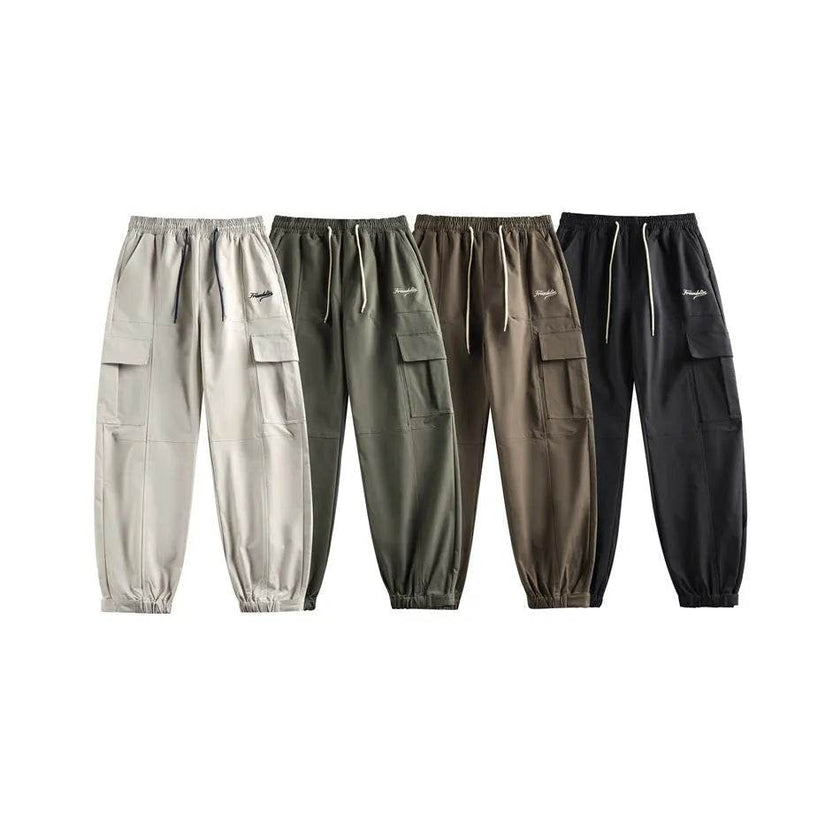 Autumn Outdoor Retro Pocket Overalls Men's Loose Straight Casual Cargo Pant