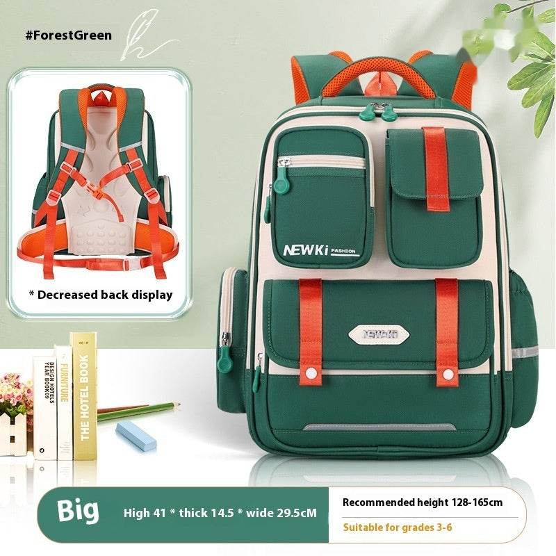 Children's Spine Protection Backpack Multi-compartment Burden Reduction Schoolbag