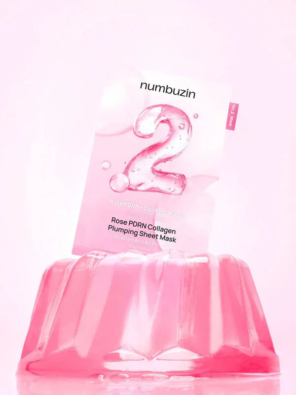 numbuzin No.2 Rose PDRN Collagen Plumping Sheet Mask 33ml - 1 BOX / 5 PCS