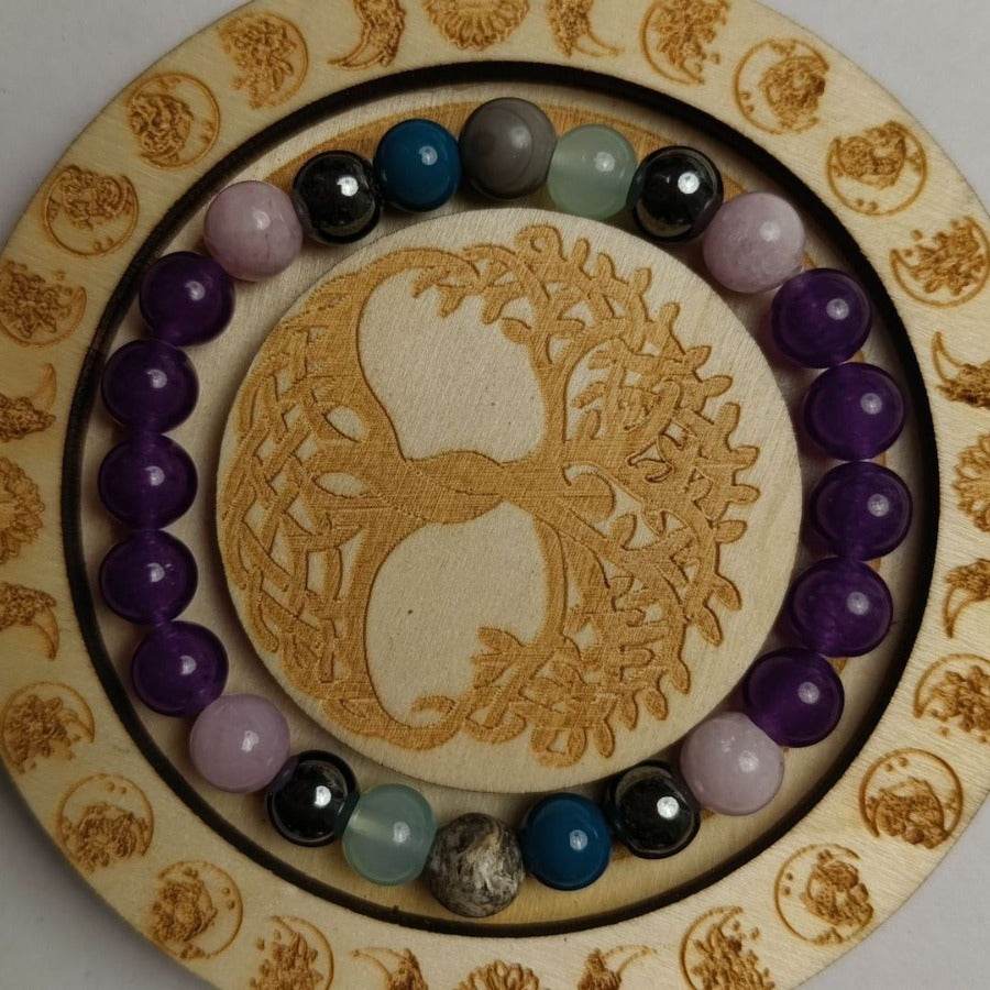 Boho Style 8mm Beaded Gemstone Bracelet Unisex