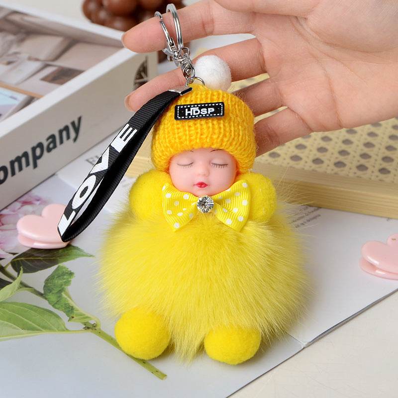 Cute Sleeping Doll Plush Doll Keychain Pendant Backpack Handbag Wallet Accessories