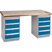 Heavy-Duty Workbench, Dual Drawers, 1500 lbs. Cap., 60