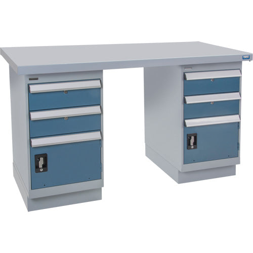 Industrial Workbench with Dual Drawers – 2,500 lb Capacity