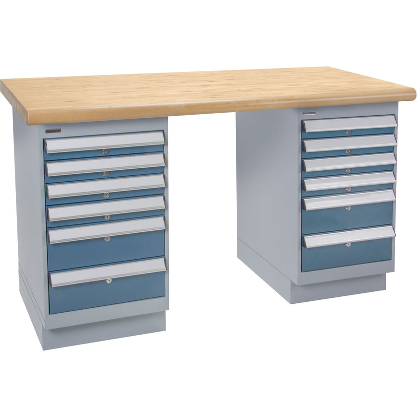 Heavy-Duty Workbench, Dual Drawers, 1500 lbs. Cap., 72