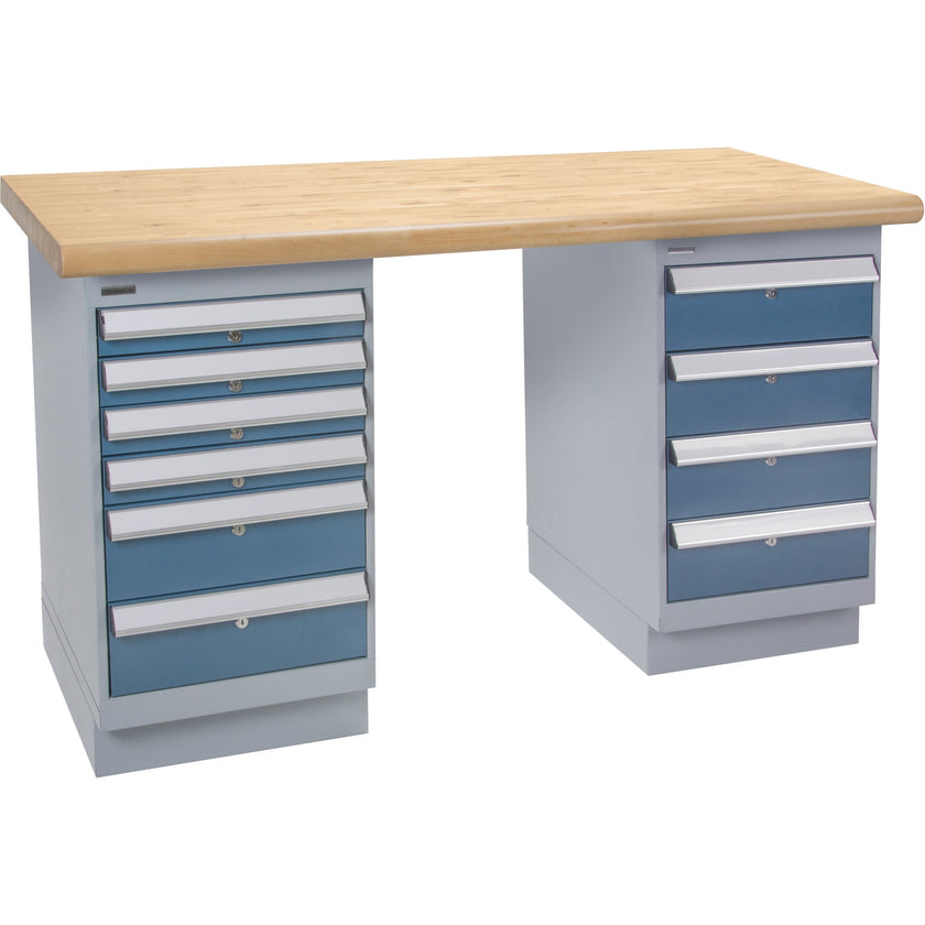 Heavy-Duty Workbench, Dual Drawers, 1500 lbs. Cap., 60