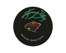 Filip Gustavsson Autographed Minnesota Wild Official Game Puck