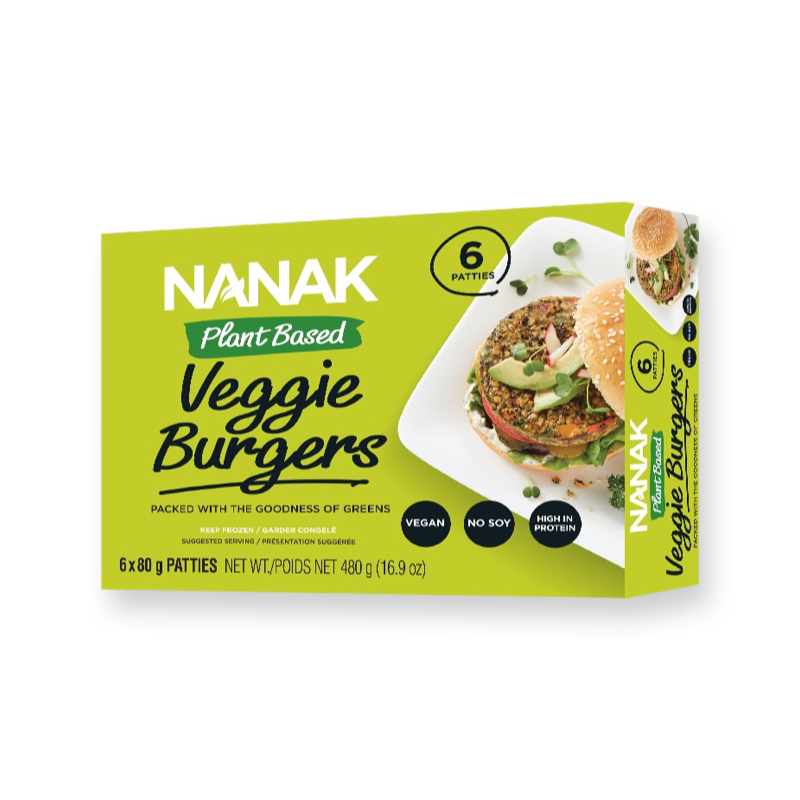 Nanak plant based veggie Burger (6 Patties)