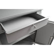Bureau de magasin style armoire, 87,6 cm (l) x 76,2 cm (p) x 135 cm (h), gris.