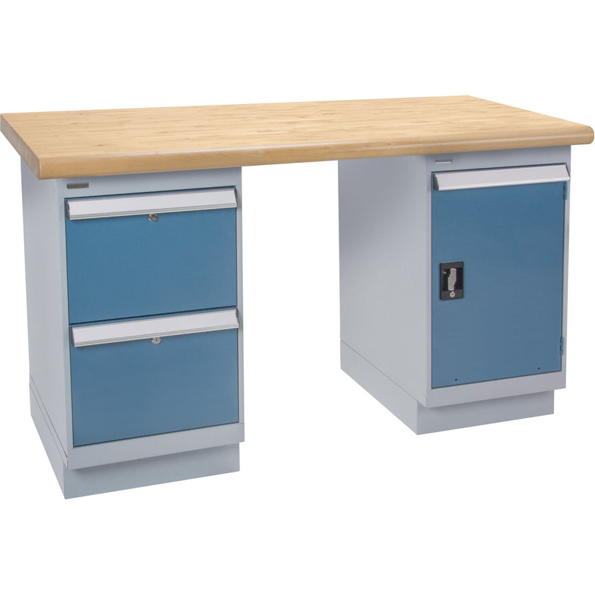 Heavy-Duty Workbench, Door & Drawers, 1500 lbs. Cap., 60