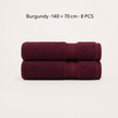 Pure Cotton Bath Towel Set – Burgundy & Turquoise | 500gsm Wholesale Towels