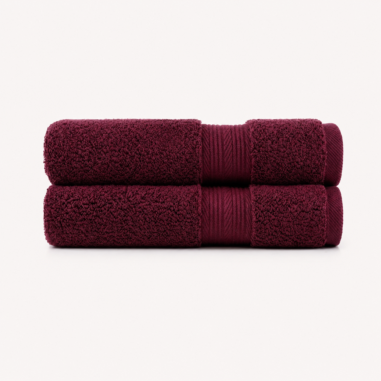 Pure Cotton Bath Towel Set – Burgundy & Turquoise | 500gsm Wholesale Towels