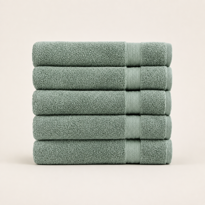 Pure Cotton Bath Towel Set – Burgundy & Turquoise | 500gsm Wholesale Towels