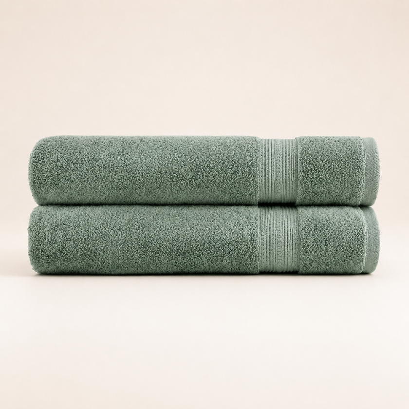 Pure Cotton Bath Towel Set – Burgundy & Turquoise | 500gsm Wholesale Towels
