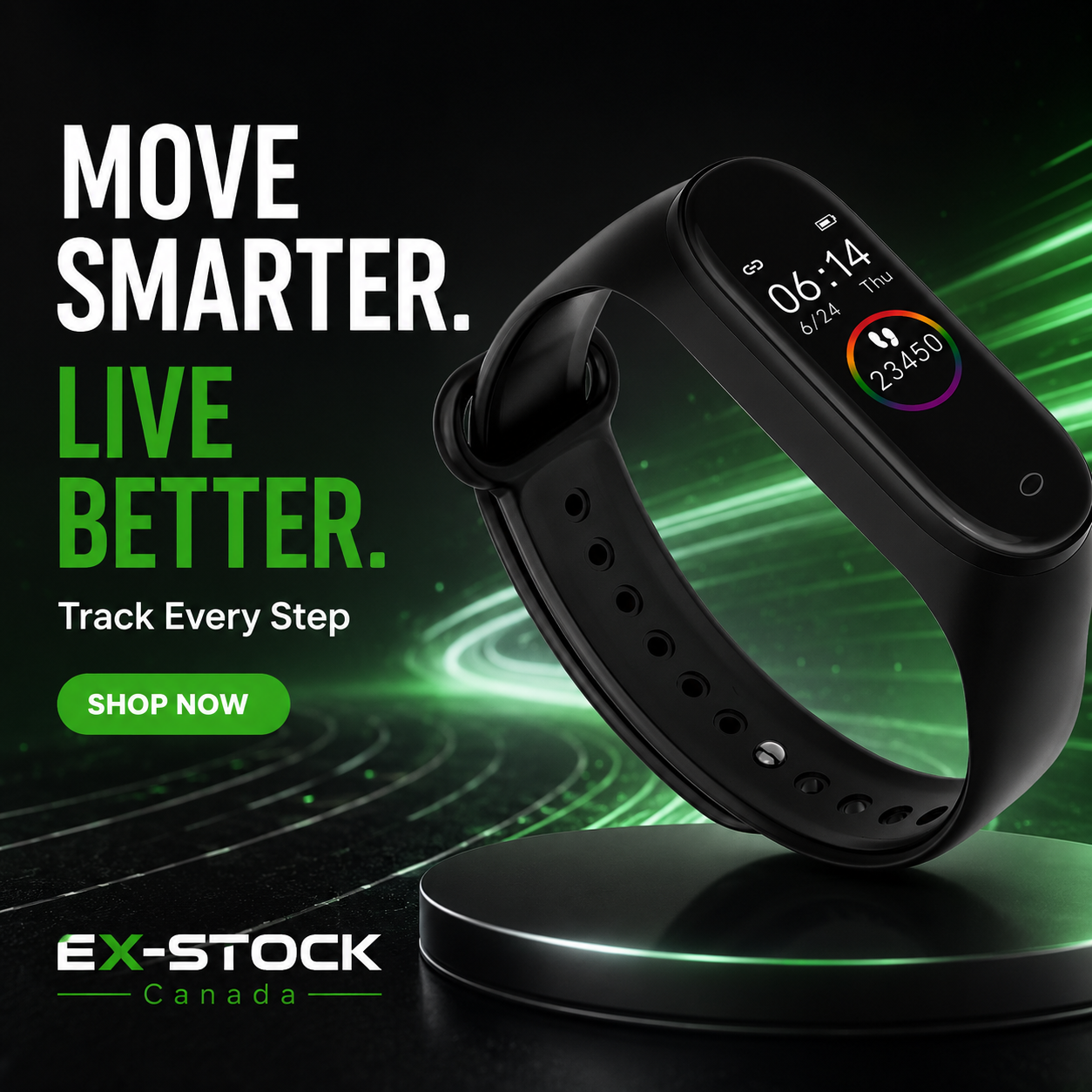 Waterproof Fitness Tracker with Heart Rate and Blood Pressure Monitor