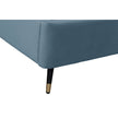 Gallagher Upholstered Velvet Platform Bed - Blue