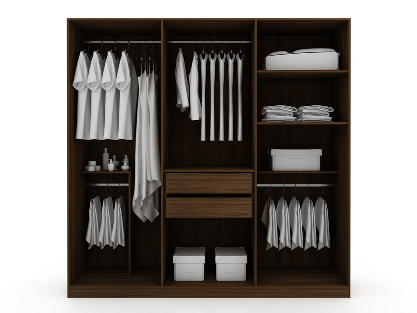 Torino Modern Freestanding Wardrobe - Brown