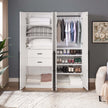 Genoa Modern 2-Piece Freestanding Wardrobe - White