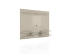 Augusta Modern Floating Shelved Entertainment Center - Beige/Cream Gloss