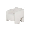 Chloe Pine Wood Tweed Accent Chair - Cream