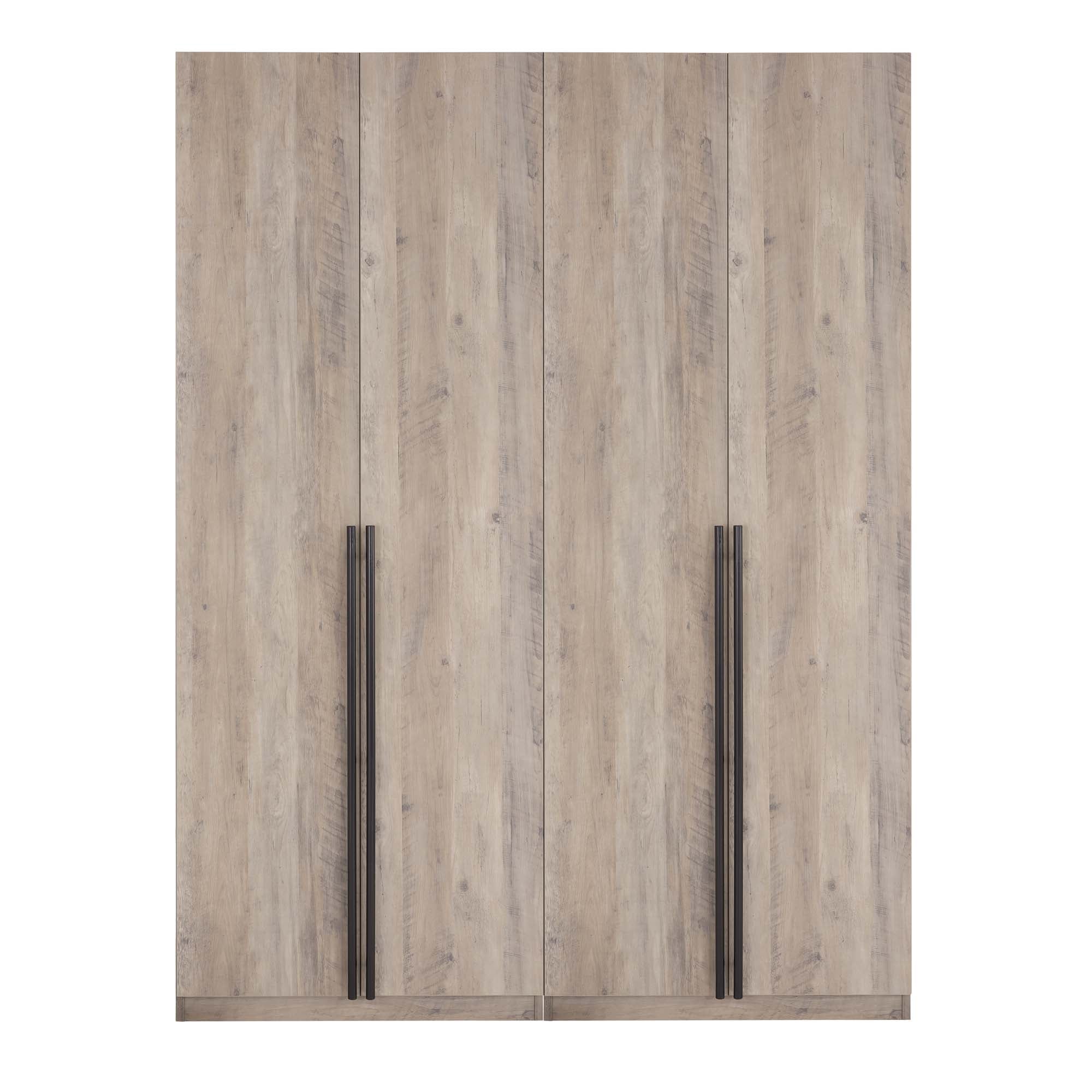 Genoa Modern 2-Piece Freestanding Wardrobe - Rustic Grey