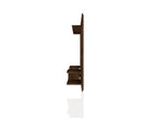 Augusta Modern Floating Shelved Entertainment Center - Rustic Brown