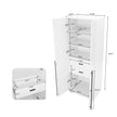 Genoa Modern 2-Piece Freestanding Wardrobe - White