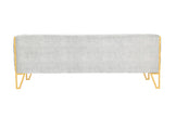 Vector 3-Seater Sofa - Grey/Gold