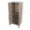Genoa Modern 2-Piece Freestanding Wardrobe - Rustic Grey