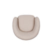 Chloe Pine Wood Tweed Accent Chair - Beige