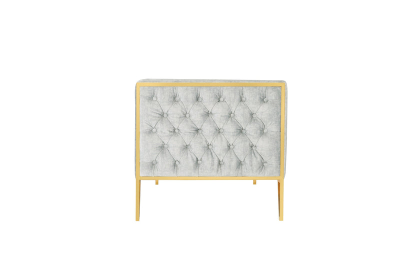 Vector 3-Seater Sofa - Grey/Gold