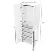 Genoa Modern 2-Piece Freestanding Wardrobe - White