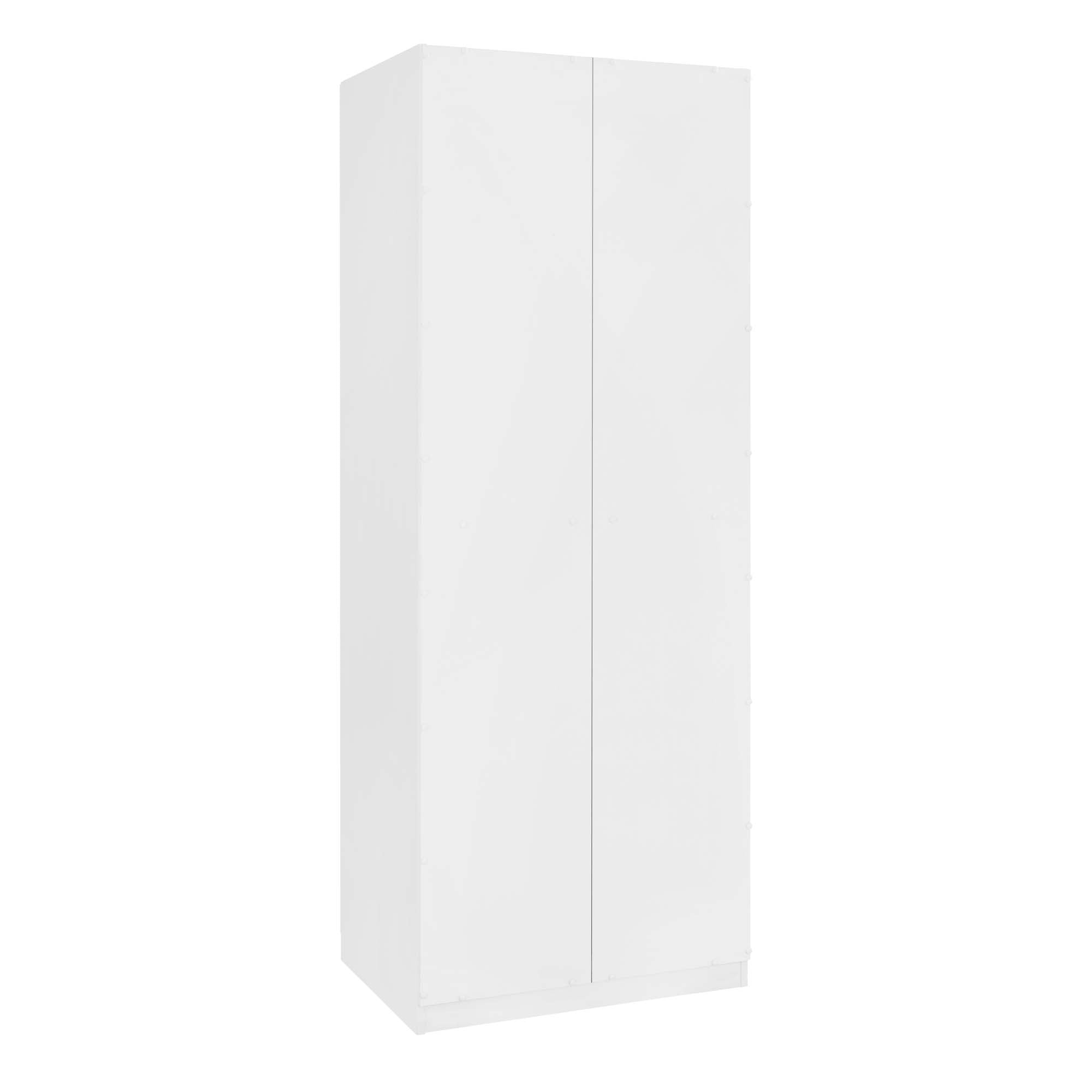 Genoa Modern 2-Piece Freestanding Wardrobe - White