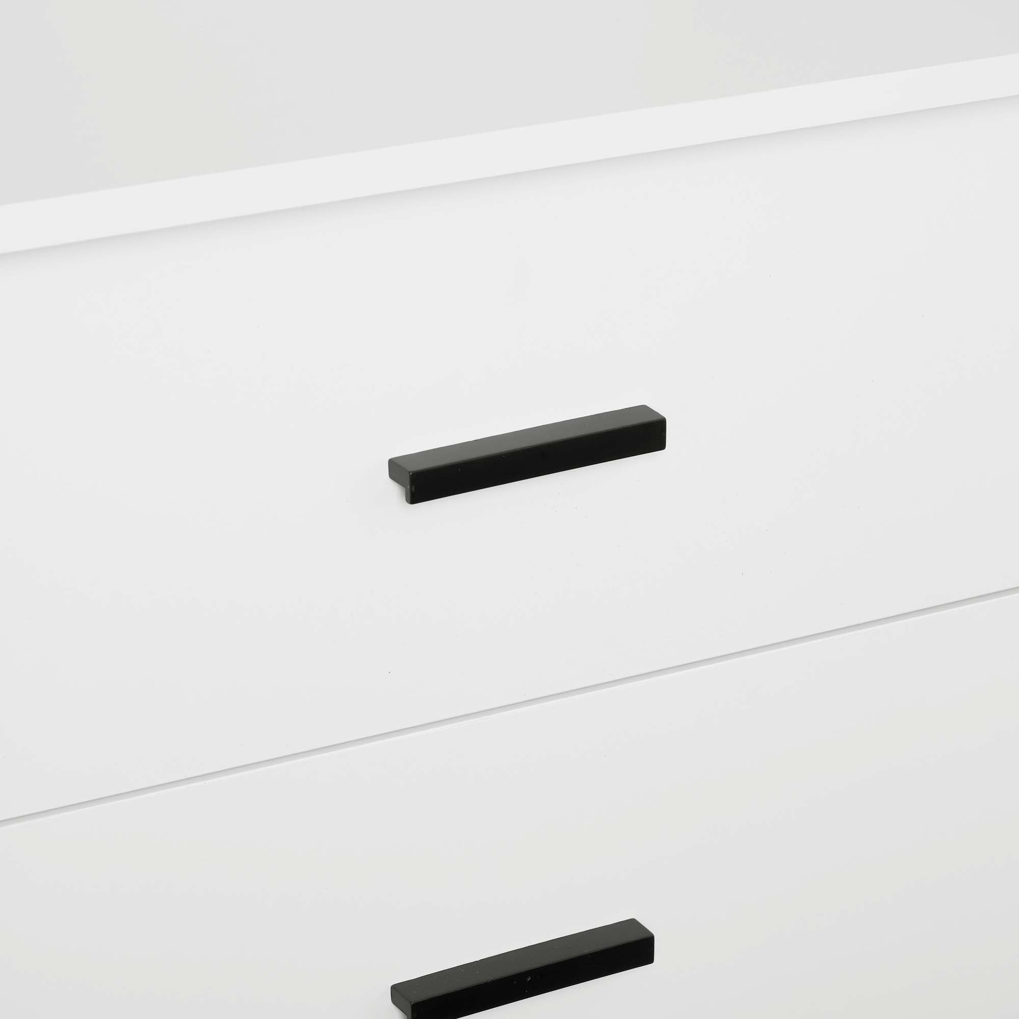 Genoa Modern 2-Piece Freestanding Wardrobe - White