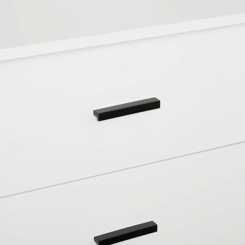 Genoa Modern 2-Piece Freestanding Wardrobe - White