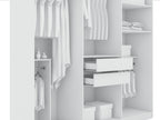 Torino Modern Freestanding Wardrobe - White
