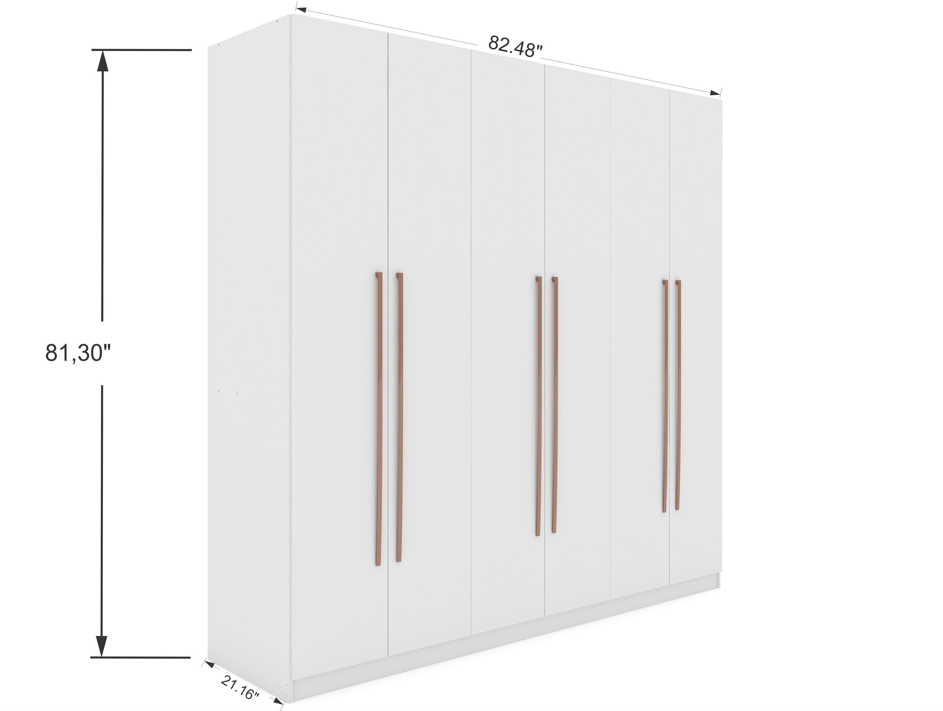 Torino Modern Freestanding Wardrobe - White