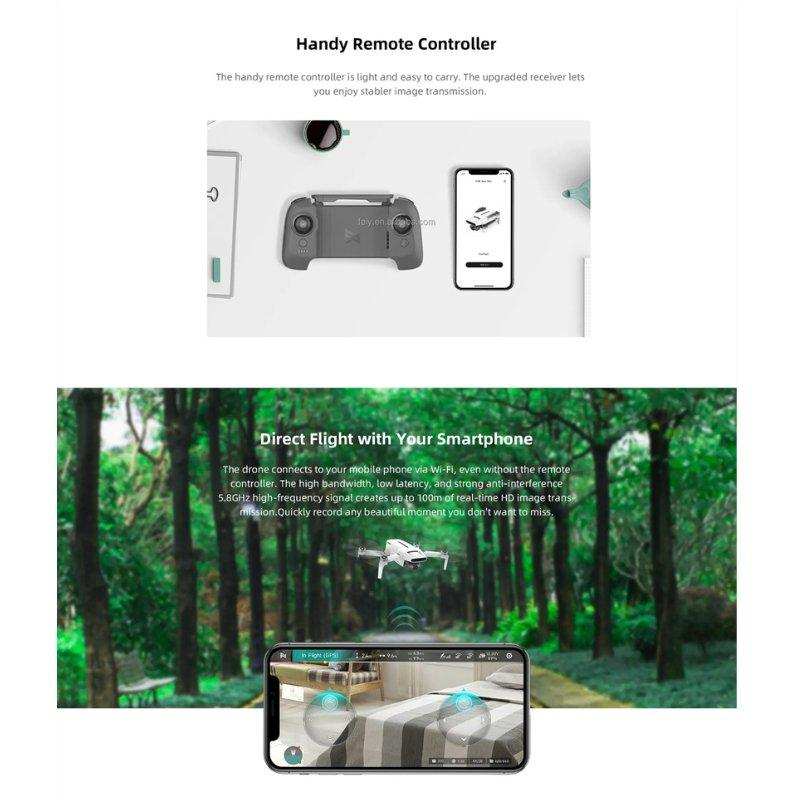 FIMI X8 MINI V2 GPS Drone with 4K Camera Professional 245g ultra-lightweight 31 Mins Flight Time 9KM Video Transmission, 3-Axis Gimbal 2 Intelligent Batteries 128GB | TUTT