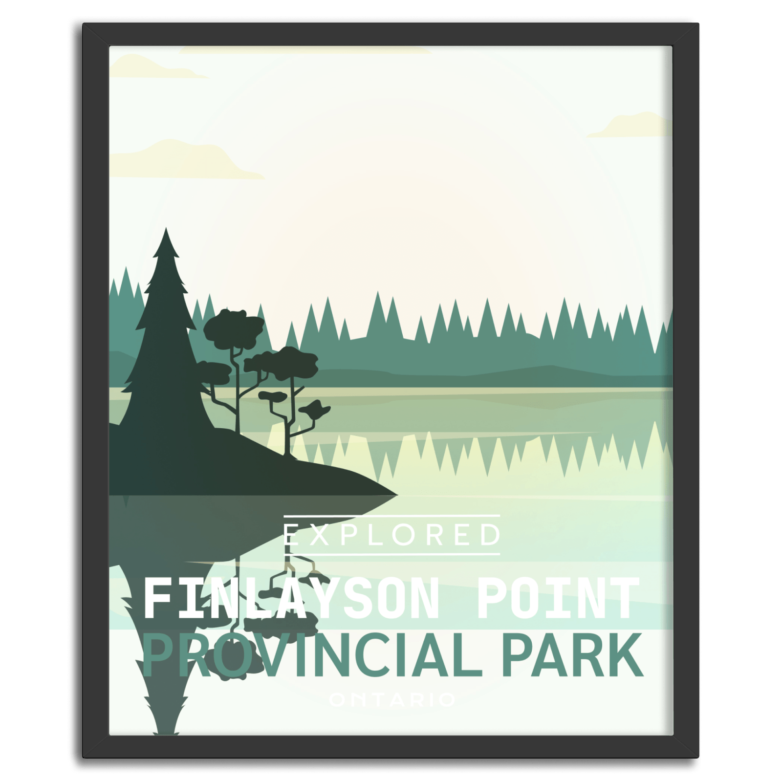 Finlayson Point Provincial Park 'Explored' Poster, Canada Parks