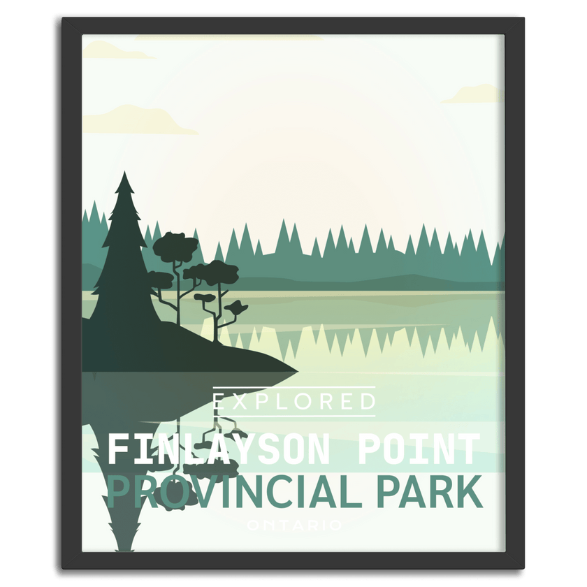 Finlayson Point Provincial Park 'Explored' Poster, Canada Parks
