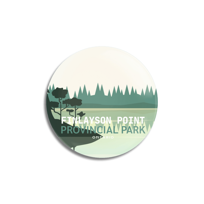 Finlayson Point Provincial Park of Ontario Pinback Button, Canada Parks