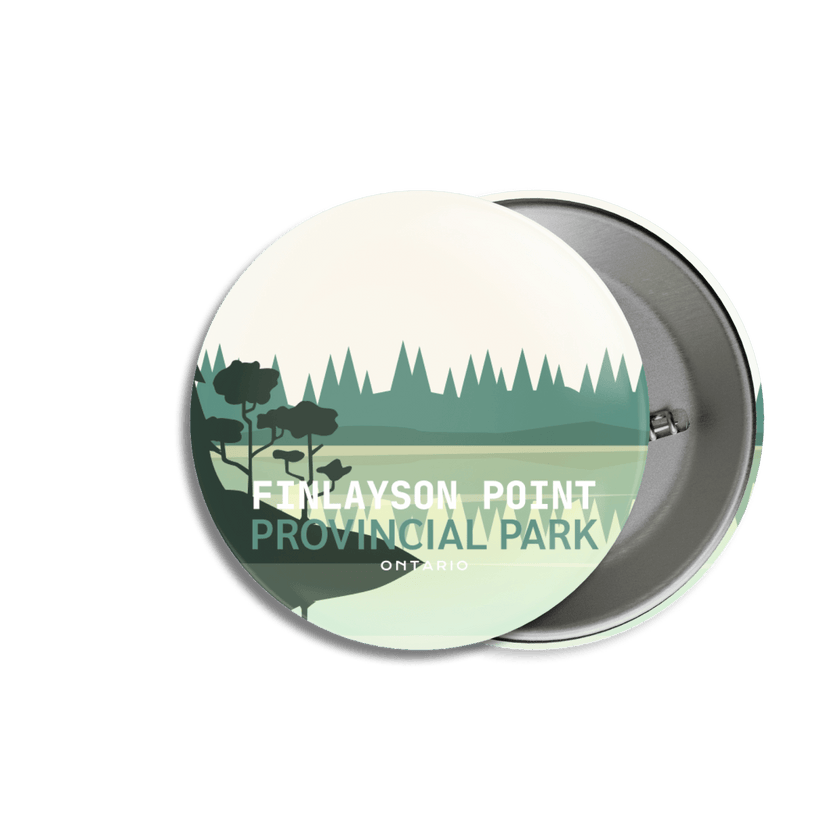 Finlayson Point Provincial Park of Ontario Pinback Button, Canada Parks