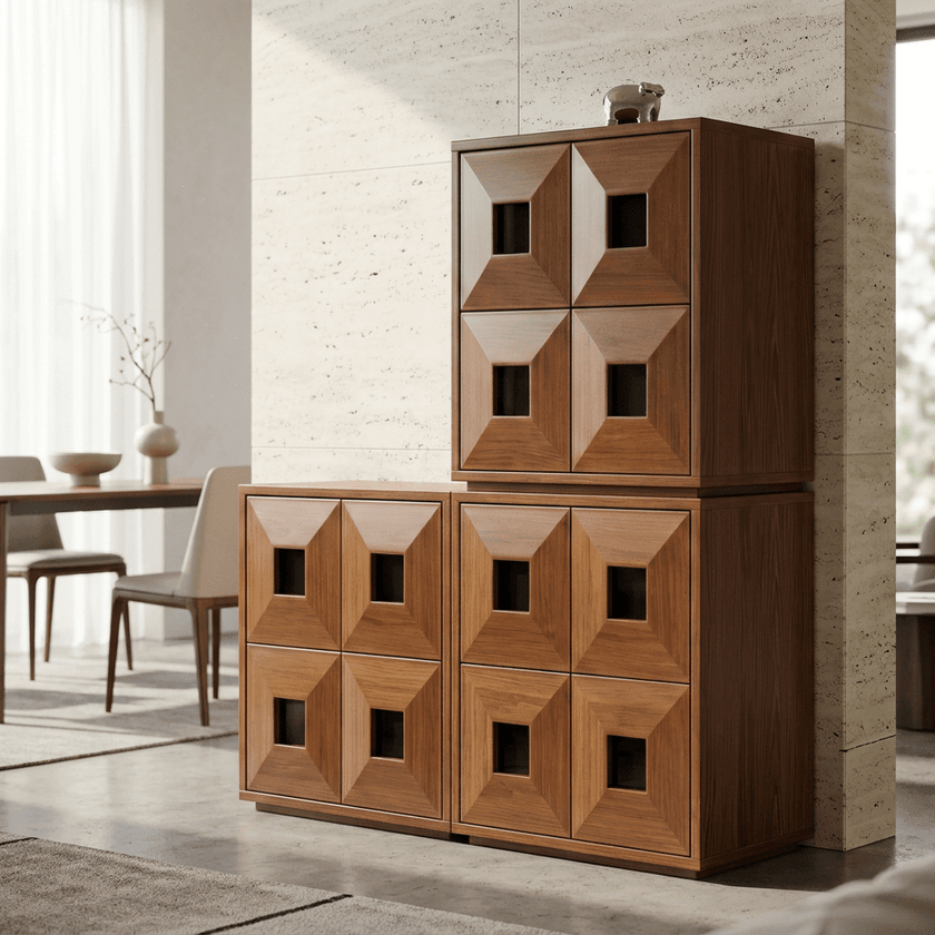 Finn Stackable Walnut Storage