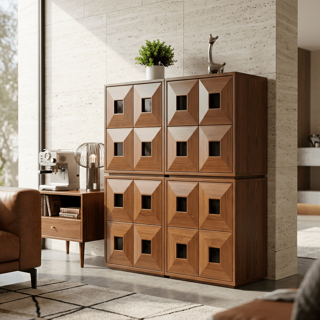 Finn Stackable Walnut Storage