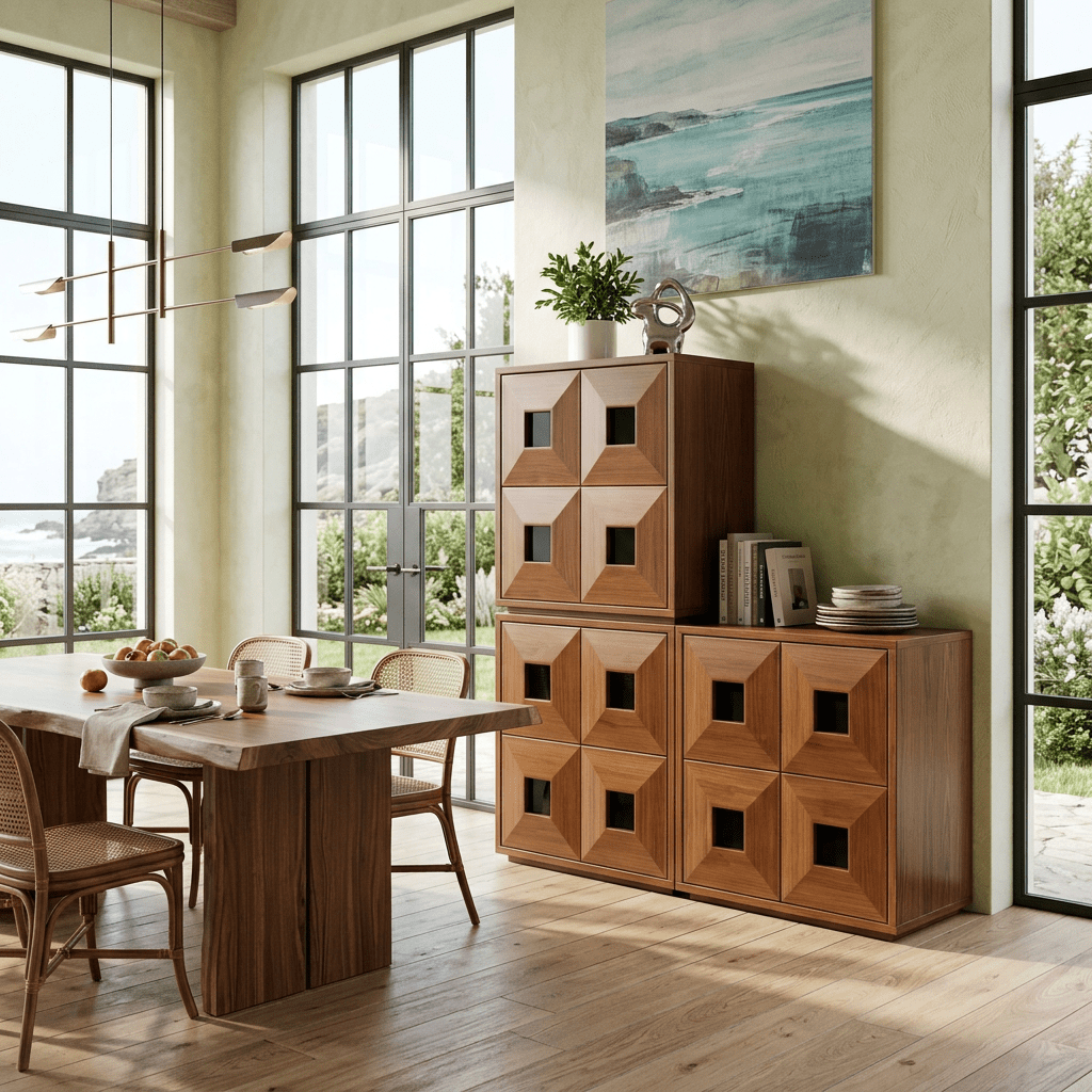 Finn Stackable Walnut Storage