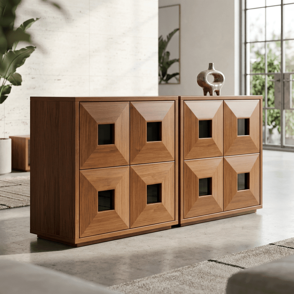 Finn Stackable Walnut Storage