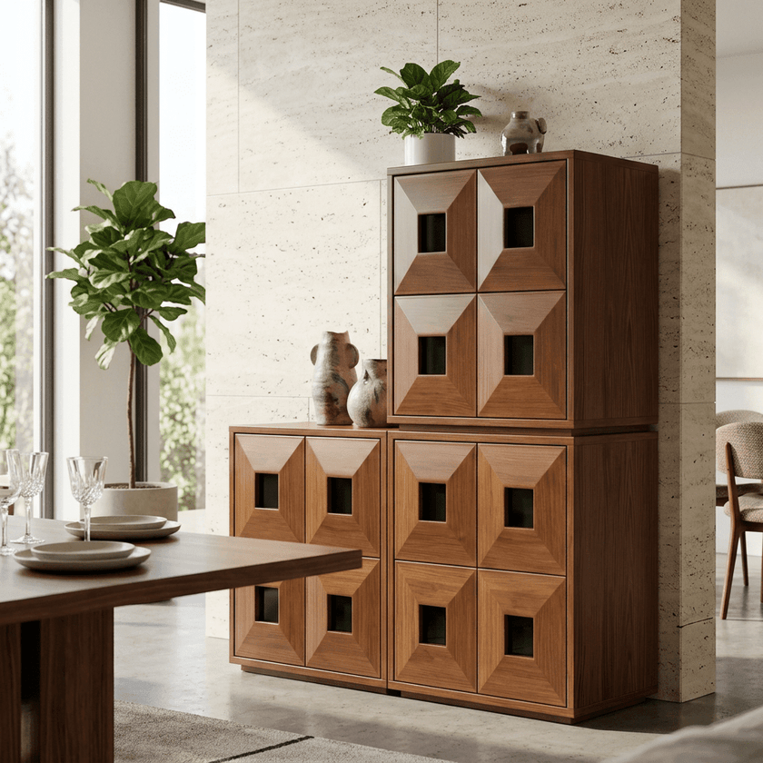 Finn Stackable Walnut Storage